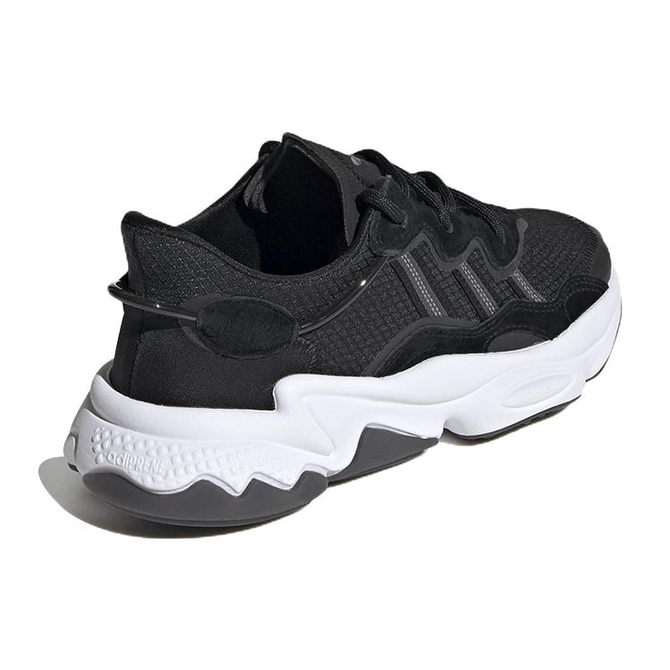 Adidas Originals Ozweego Non-Slip Shock Absorbing Durable Sports Casual Shoes Kids Sneakers Black White FV7533