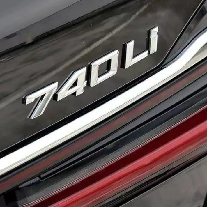 New Badge BMW ABS Car Label 7 Series Black and Silver 730 Tail 735 740 750 760 Digital M Label New GT Car Label Modification. pdcr06