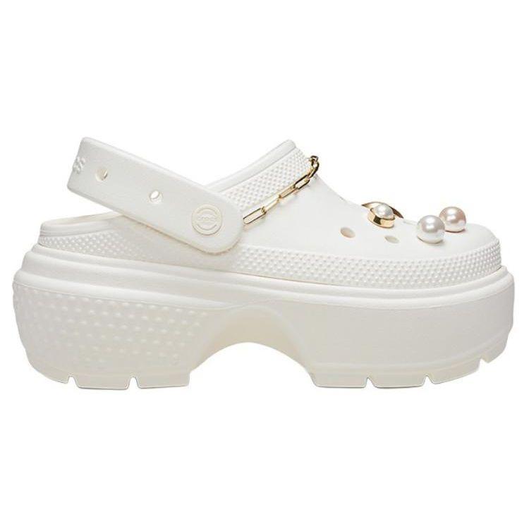 Crocs EVA Fashionable Comfortable Versatile Clogs Women Footwear White 210271-0WV