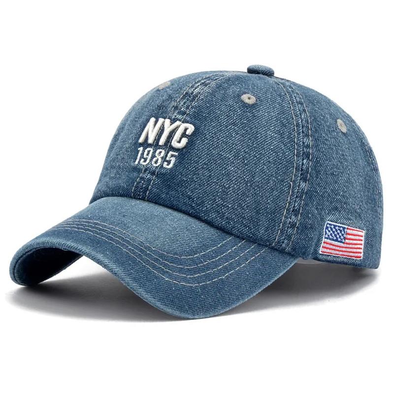 Unisex Light Board Denim Washed Baseball Caps Spring and Autumn Outdoor Adjustable Casual Hats Sunscreen Hat