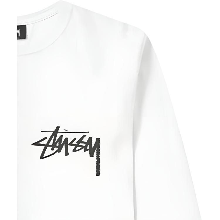 Stussy Stock Pigment Dyed Long-Sleeve Tee Natural Men Tops Cream 1994326-NATU