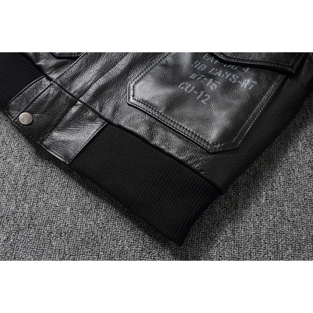 Chinese Size Indian Embroidery Coat Genuine Cowhide Casual Leather Jackets for Men Leather Jacket Spring Autumn