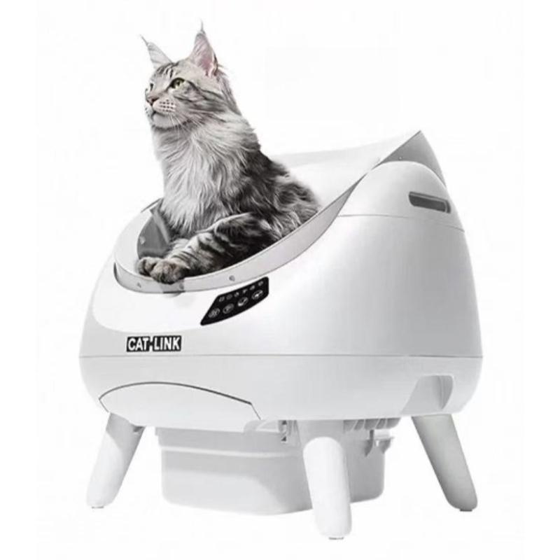 

Catlink Intelligent Cat Toilet Scratch-resistant Smart Self-Cleaning Cat Litter Box Extra Large Pet Products Supplies белый