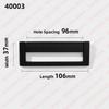 NAIERDI 5 Pieces Concealed Flat Furniture Handle Black Invisible Cabinet Pulls Aluminum Alloy Wardrobe Door Handles