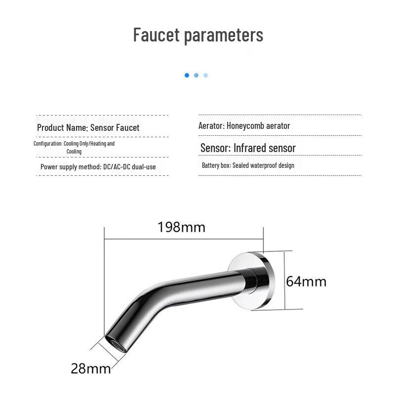 Wandmontierte Sensor-Waschbeckenarmatur