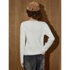 Coolhut French Style Short V-Neck Cut Out Long-Sleeved Cardigan 2025 Autum Women's Knitwear