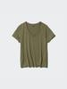 Uniqlo W S Supima CoTTon V Neck S S T ShirT
