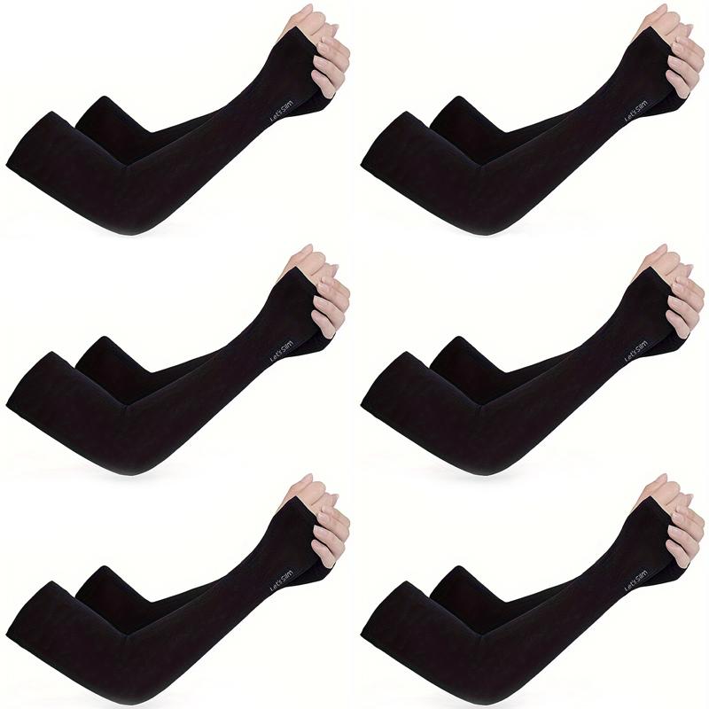 2-6 Pairs Arm Sleeves Summer Sun UV Protection Hand Cover support Running Fishing Cycling Ski Arm Cover Warmers For Men Women