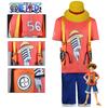One Piece Film Red-luffy Cosplay Costume Set For Kids And Adults