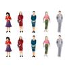 Architectural Model People Figures Set of 10 for Detailed Dioramas Scene, Colorful Plastic Miniatures for Landscape Display Decoration