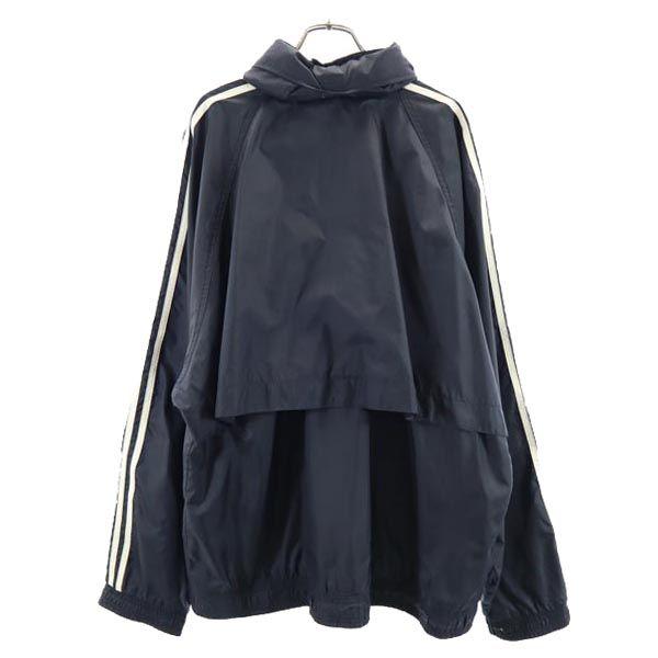 Adidas 90s Old Logo Embroidery Nylon Jacket XL Black Men's Used