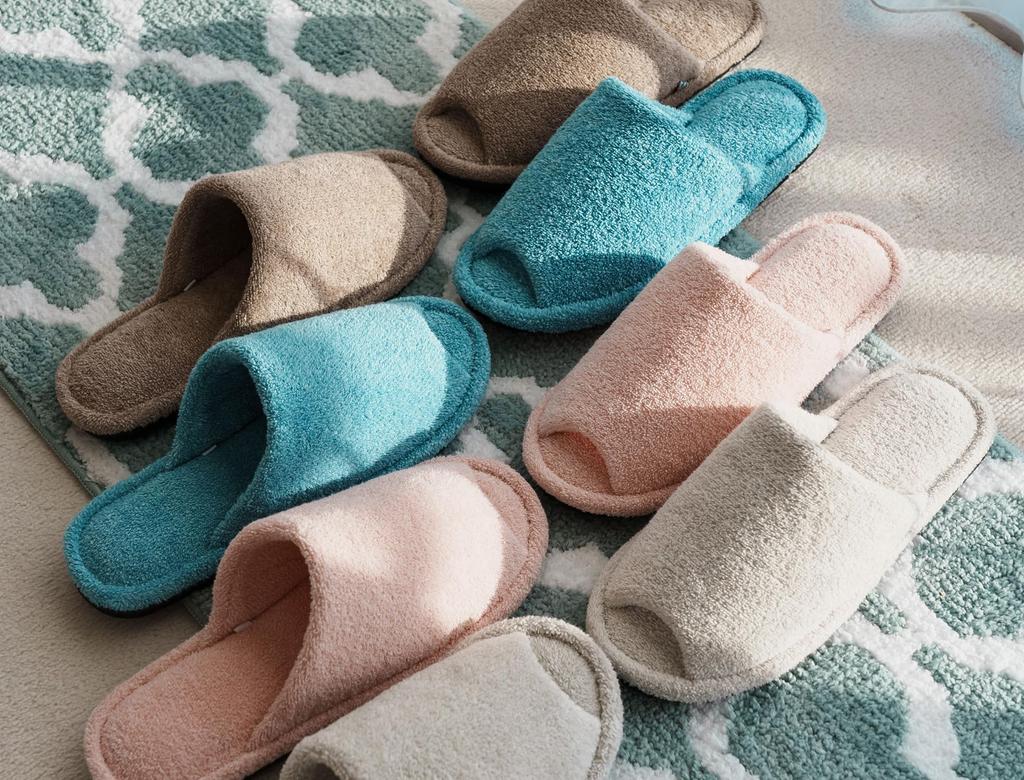 Clean Days Towel Comfortable and Easy to Walk Stylish Sizes by Nippon Also suitable as room or for Slippers, in, Gray, 23cm-25cm, 401209, Slippers.