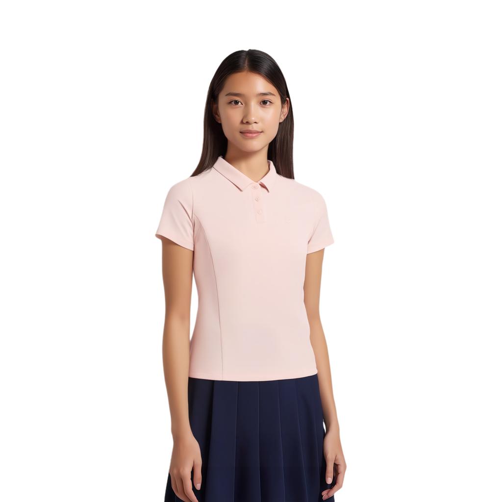 Skechers Godri Fashion Simple Moisture-Wicking Quick-Dry Short Sleeve Polo Shirt Women Tops Cloud-Pink P225W210-053G