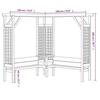 VidaXL Pergola d'angle avec banc Bois de pin imprégné