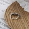 Inlaid Acrylic Imitation Black Gemstone Ring for Men and Women, Vintage Vintage Fashion and Artistic Handmade Gift