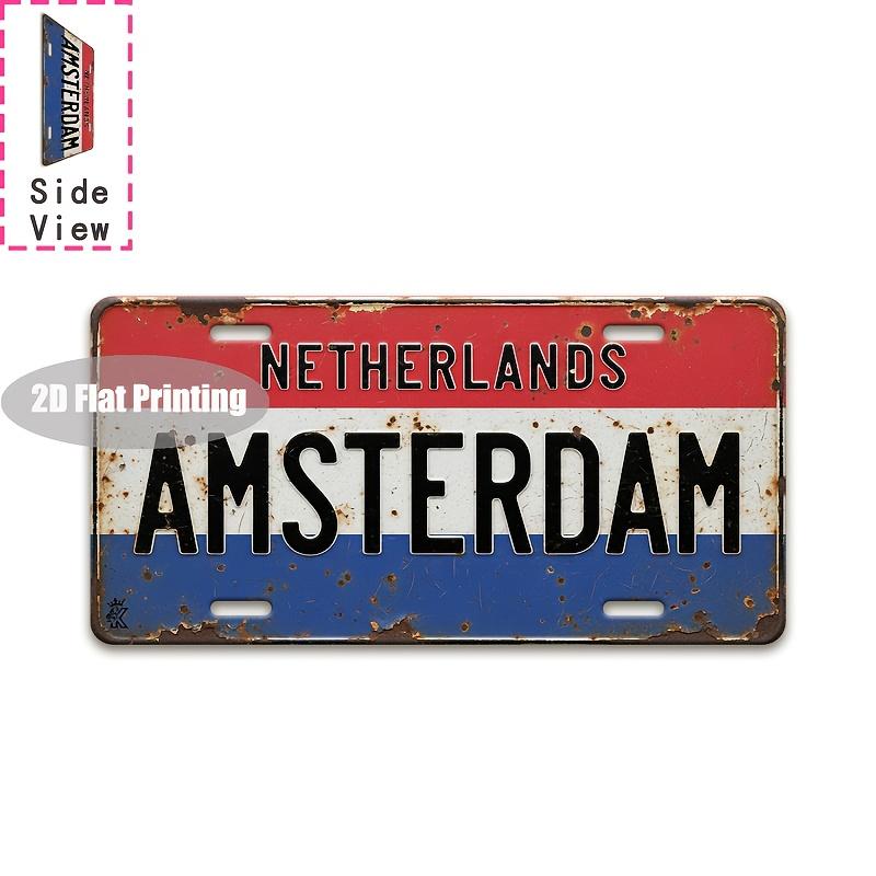 Tin Sign - Vintage Durable Metal Plaque Wall Decor, Home Office Bar Man Cave Bedroom Global City Coordinate Birth Year License