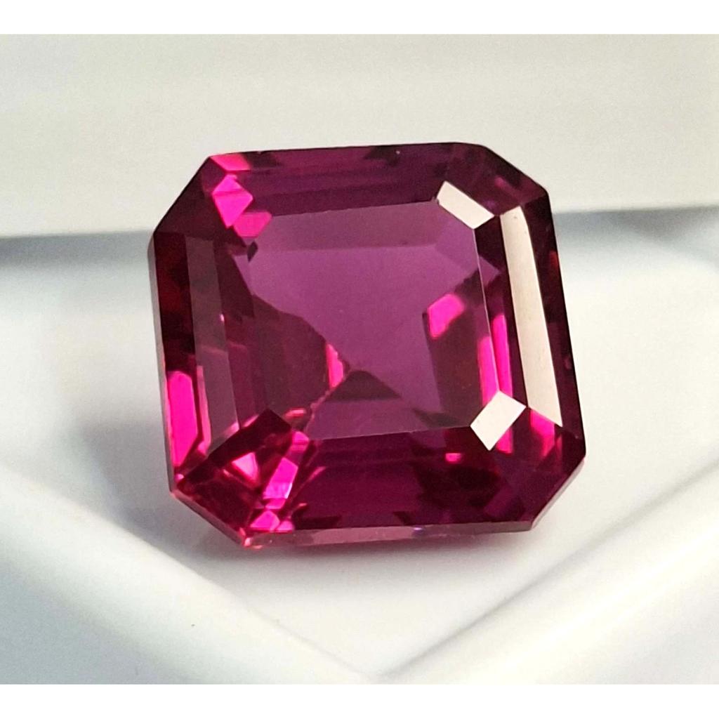 Certified Natural Rose Pink Rhodolite Asscher Cut 10-12 Ct Beautiful Gemstone