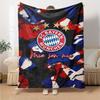 Fc Bayern München Print Flannel Blanket High Quality Warm Comfortable Cover for All Seasons Perfect for Gifts Home Decor