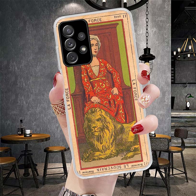 Tarot Cards Reading Art Soft Phone Case For Samsung Galaxy A12 A22 A32 A52 A72 A02S A51 A50S A71 A70 A31 A20S Note 20 Ultra S10