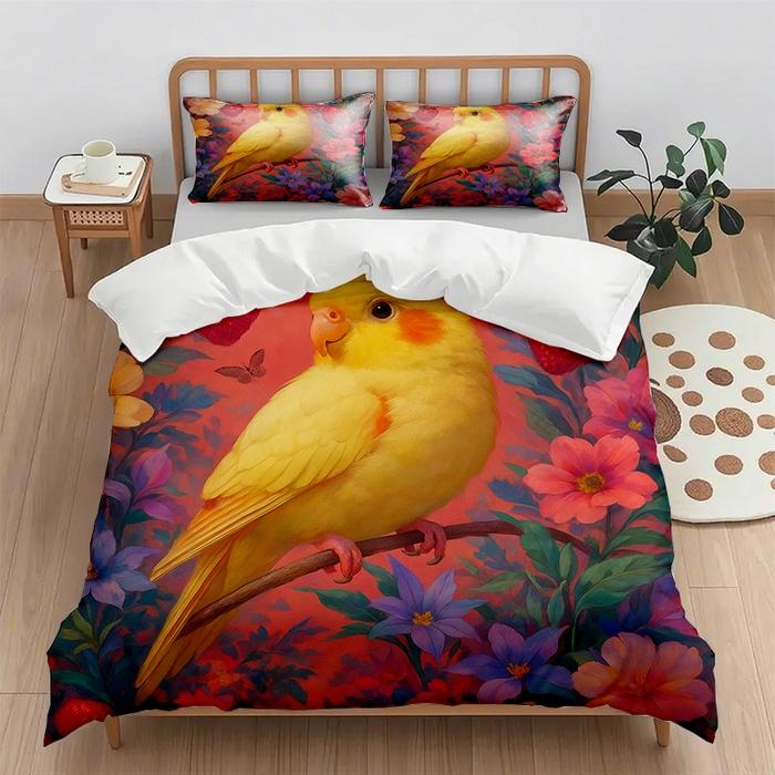 

Digital printing quilt cover set (quilt cover + pillowcase) no sheets cartoon animal print quilt cover 150cmx200cm 2pcs