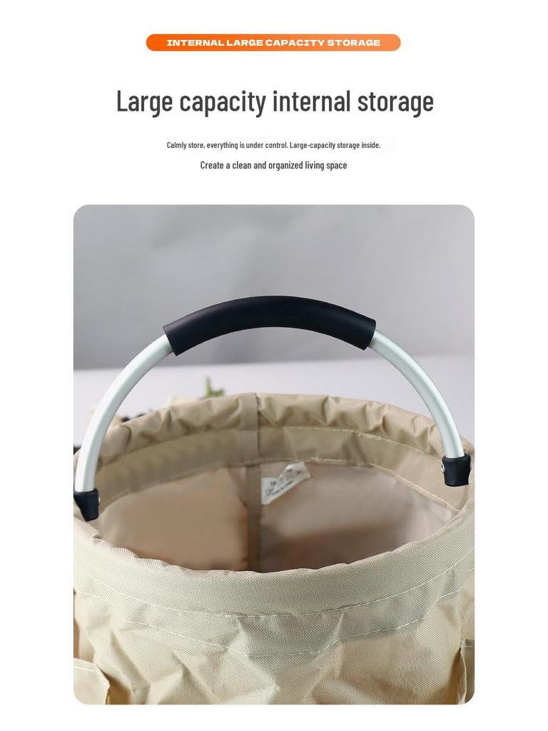 Lightweight Foldable Beach & Picnic Basket - Portable Handheld Storage and Wash Bag