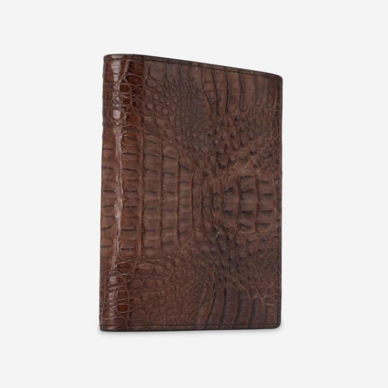 Daks Brown Crocodile Leather Wallet Dbwa6e717w3