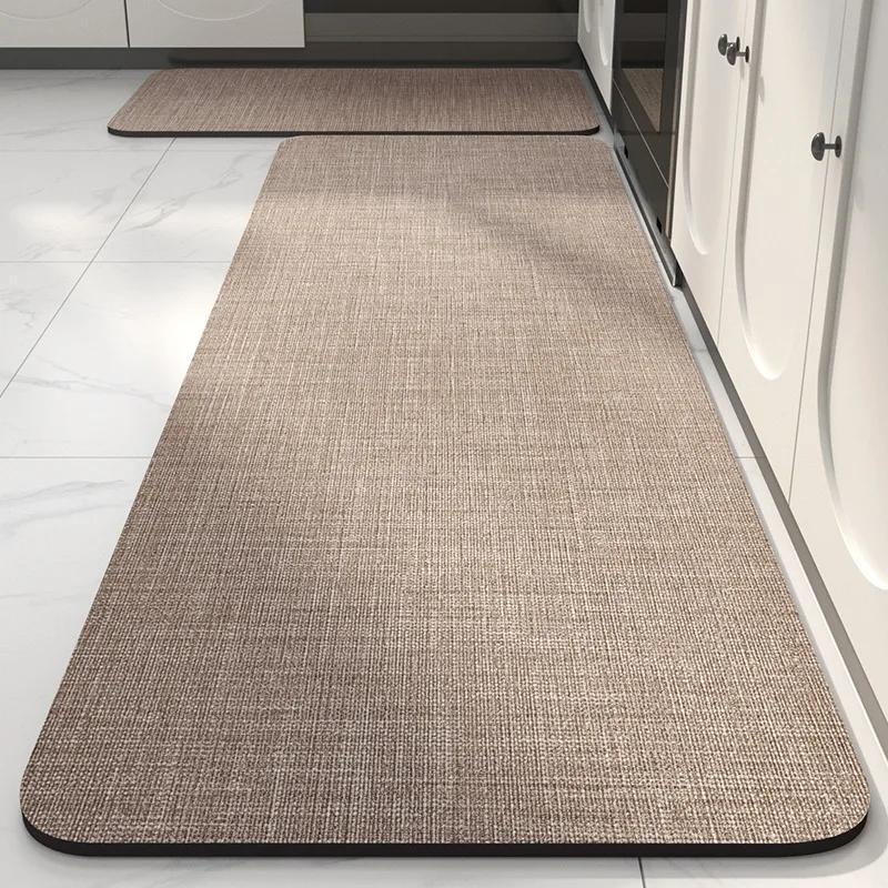Kitchen Floor Mat Non-slip Carpet Washable Soft Diatom Mud Absorbent Foot Mats Home Decoration Area Rug Alfombra De Cocina