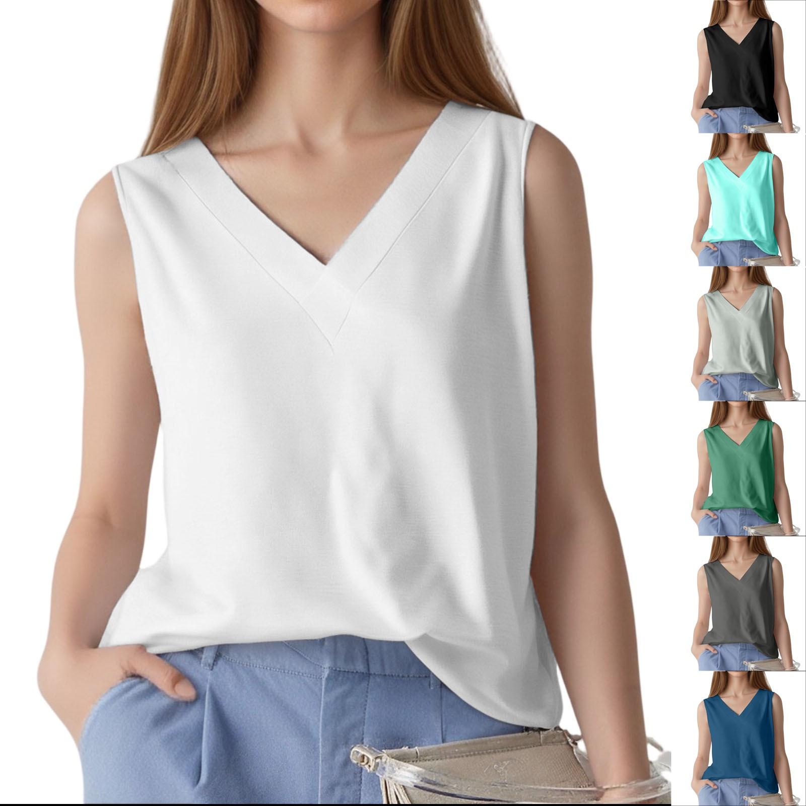 

Женский жилет с V-образным вырезом, однотонный, повседневный топ M