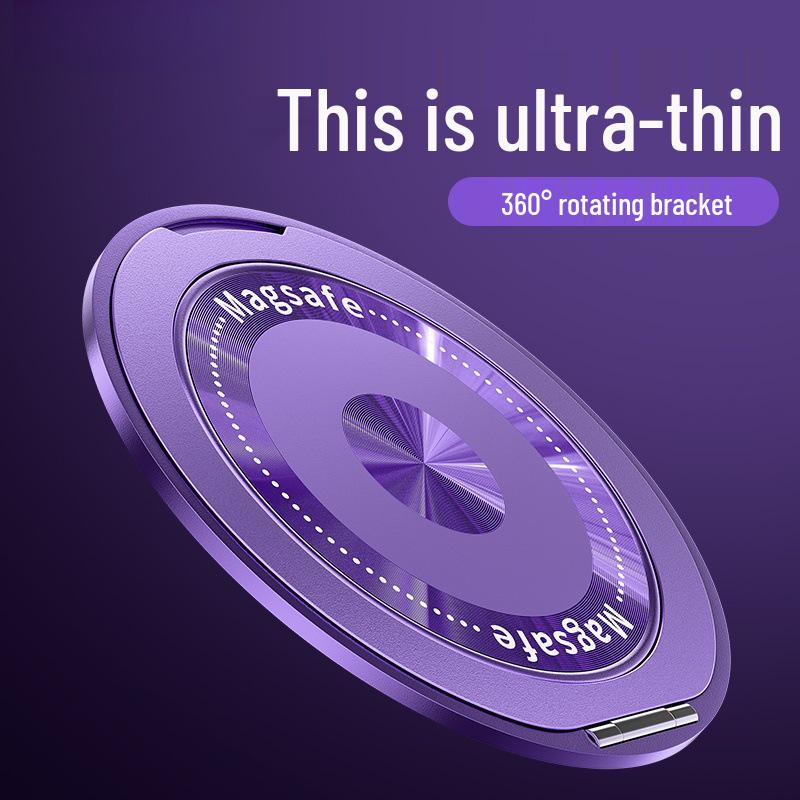 Lazy 360 Rotating Phone Holder: Ultra-Thin Foldable Stand with Iron Sheet & Plastic for Horizontal/Vertical Screens