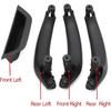 4PCS Front Left Door Armrest Cover Handle Kit Black Interior Driver Side Armrest Panel Ide Inner Handle Trim Replacement for BMW X3 X4 F25 F26 2011