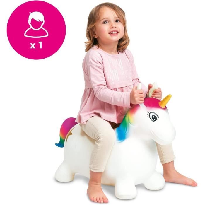 Ballon sauteur Licorne MONDO - PVC - Longueur 65cm - Pour enfants dès 18 mois