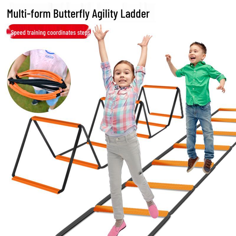 Multifunctional Butterfly Agility Hopscotch Ladder for Children's Basketball, Fitness, and Football Training