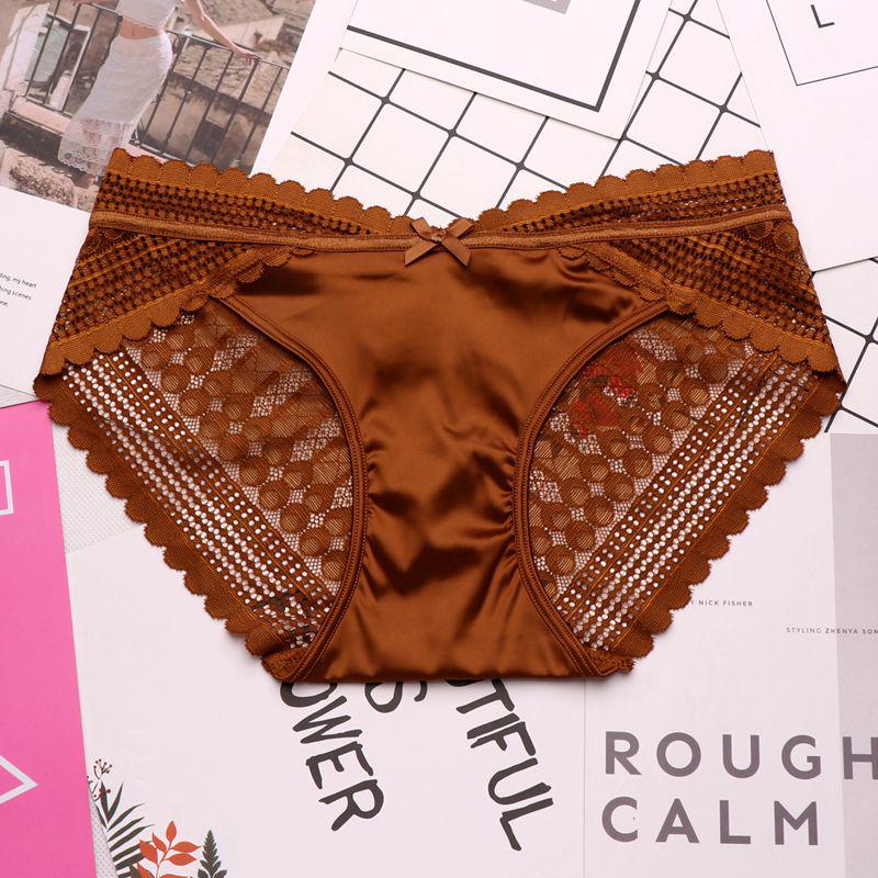 Nahtlose Damenunterwäsche, niedrige Taille, gekreuzte Spitzenhöschen, Damen-Dessous, Slips, atmungsaktive Baumwoll-Tangas, Höschen für Damen