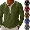 Men's Long Sleeve Shirt Casual Button Front Tee for Sports and Everyday Wear