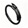 Men's Wire Braided Leather Rope Bracelet Nail Bracelet