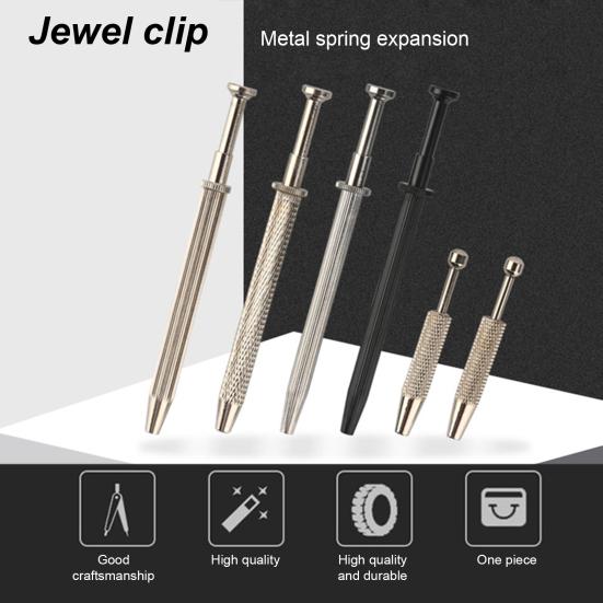 Gems Pick-up Tool Universal Ergonomic Metal Prong Holder Grabber Catcher for Jewels