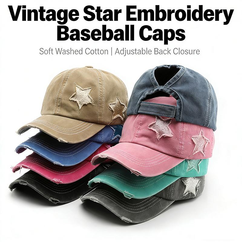 Freedom Outdoors Women's Navy Blue Vintage Washed Distressed Baseball Cap Men Rock Patch Snapback Cap Casual Dad Hat For Streetwear Hip Hop Cm