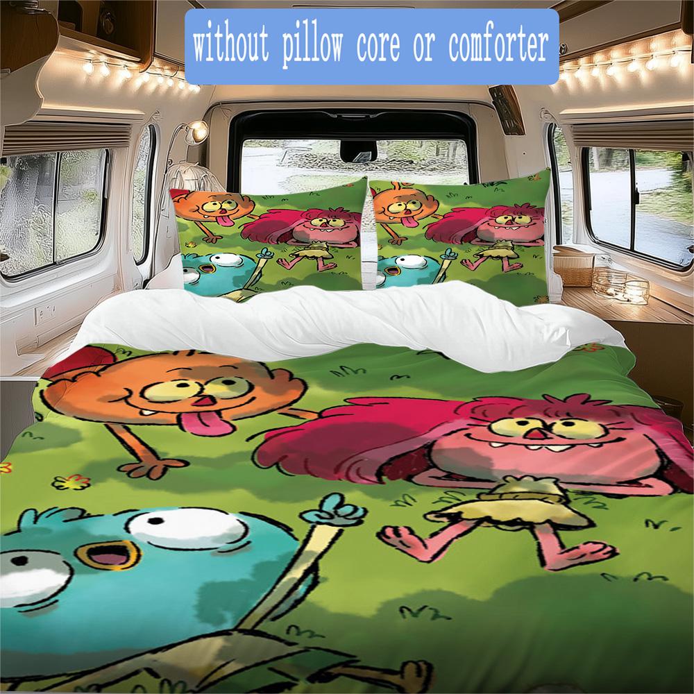 Anime Characters Pattern Bedding,Quilt Set Quilt Cover Pillowcase Home Birthday Gift (1*duvet cover+2*pillowcase,without core)XSJT0917287