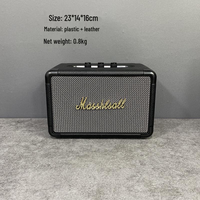 Marshall Speaker Model Ornament: Wooden Shell & Leather Wrap - Perfect for Model Home Decor