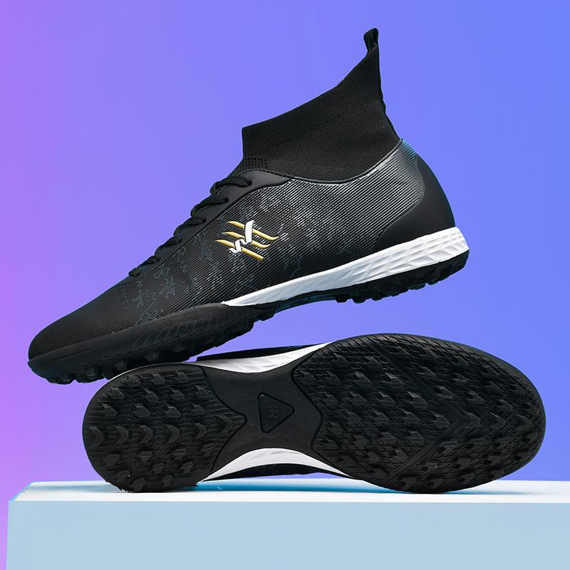 Men Football Boots Breathable Professional Turf Training Soccer Shoes Outdoor Non-slip Long Spikes Adult Futsal Football Shoes
