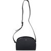 A.P.C. Half Moon Saffiano Leather Shoulder bag blackUsed
