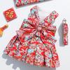 Haustier Hund Katze Geschirr Mit Festlichem Kleid Stil Leine Kleine Rassen XS Bis XL Neues Feier Outfit