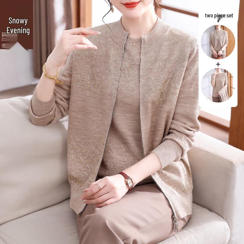 Женский осенний вязаный костюм-двойка XUEXI 3XL