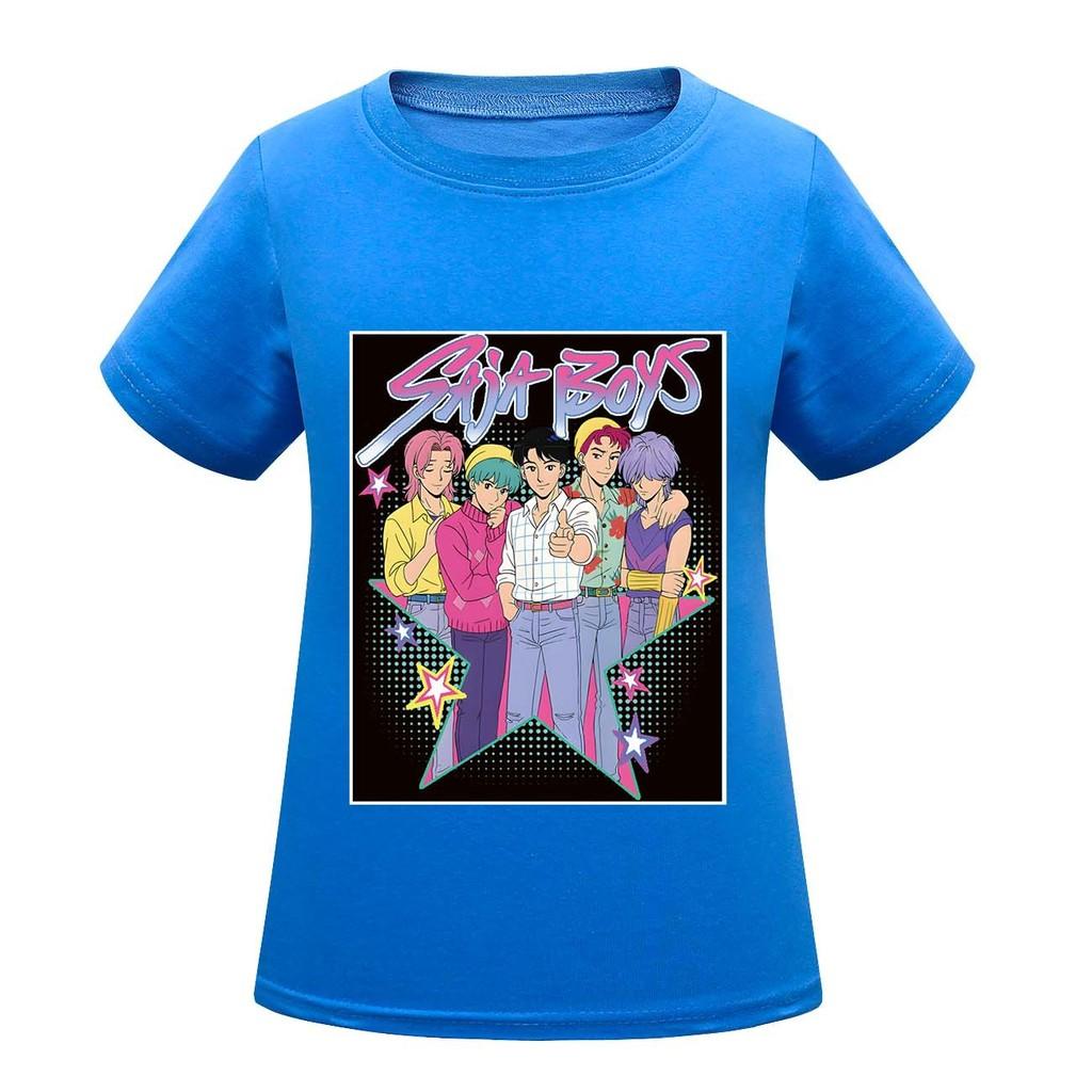 Kids Girls Anime Cartoon K-POP Rumi Zoey Mira Printed Casual Short Sleeves T-Shirt Top