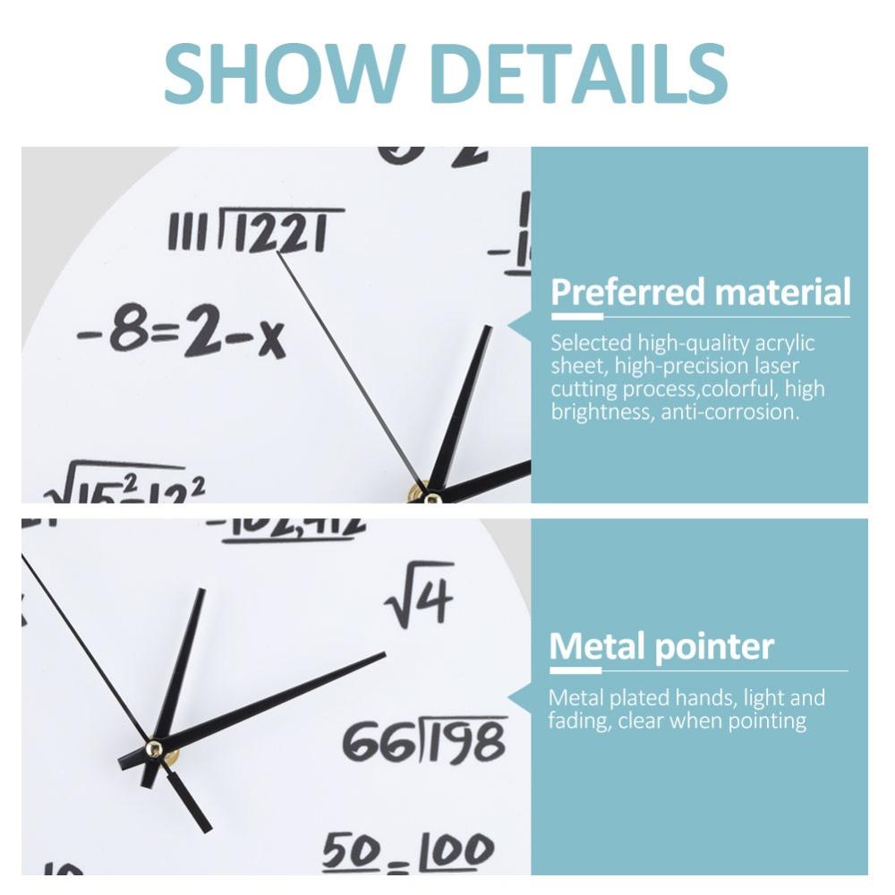 Density Board Circular Acrylic Silent Wall Clock 11.81in No Glass Cover Design No Tick Indoor Wall Timepiece White