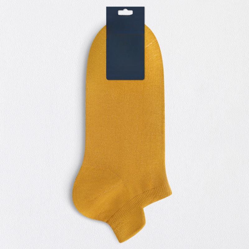 

Мужские весенне-летние однотонные хлопковые носки, впитывающие пот, дышащие, не скатывающиеся 1 pair имбирный