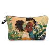Women Black girl  Print Cosmetic Bag Toiletries Organize Travel Storage Case Bag 6425