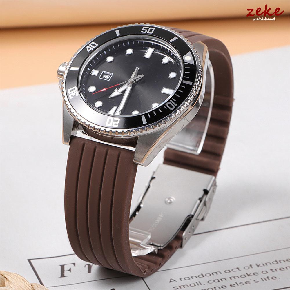 Premium Rubber Silicone Watch Band Universal Waterproof Sports Folding Buckle Strap 18/20/22/24mm for Seiko Bracelet Accessories