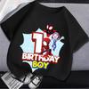 New Short Sleeve Marvels SpiderUnisex Kids Tshirt Number 19 Cartoon Figure Printed Tshirt Birthday Party Wears 100Cotton Tee