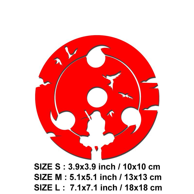 Anime Uchiha Itachi Decal, Sharingan Pattern Waterproof Sticker, Creative Fashion Accessories for Car Truck Auto Styling
